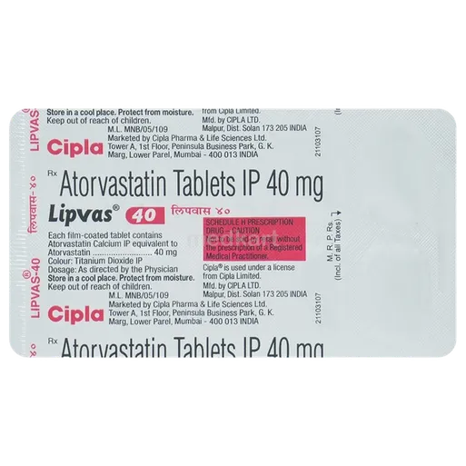 lipvas 40 tablet 10's